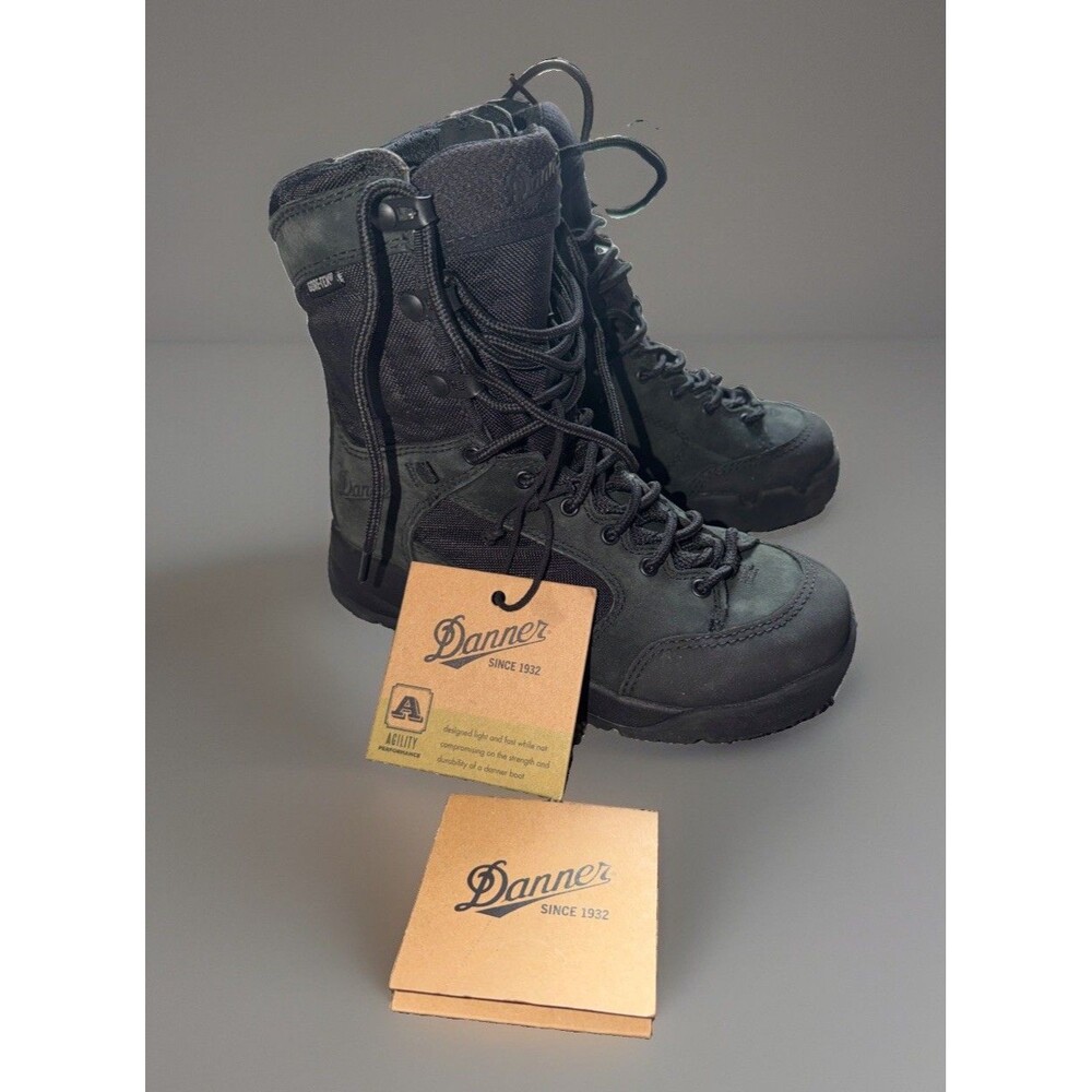 NWT Big Kids Womens Danner DFA 8” Black GTX Boots K/4 W/5